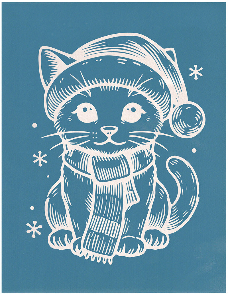 Christmas Kitten, Various Sizes + Digital Download