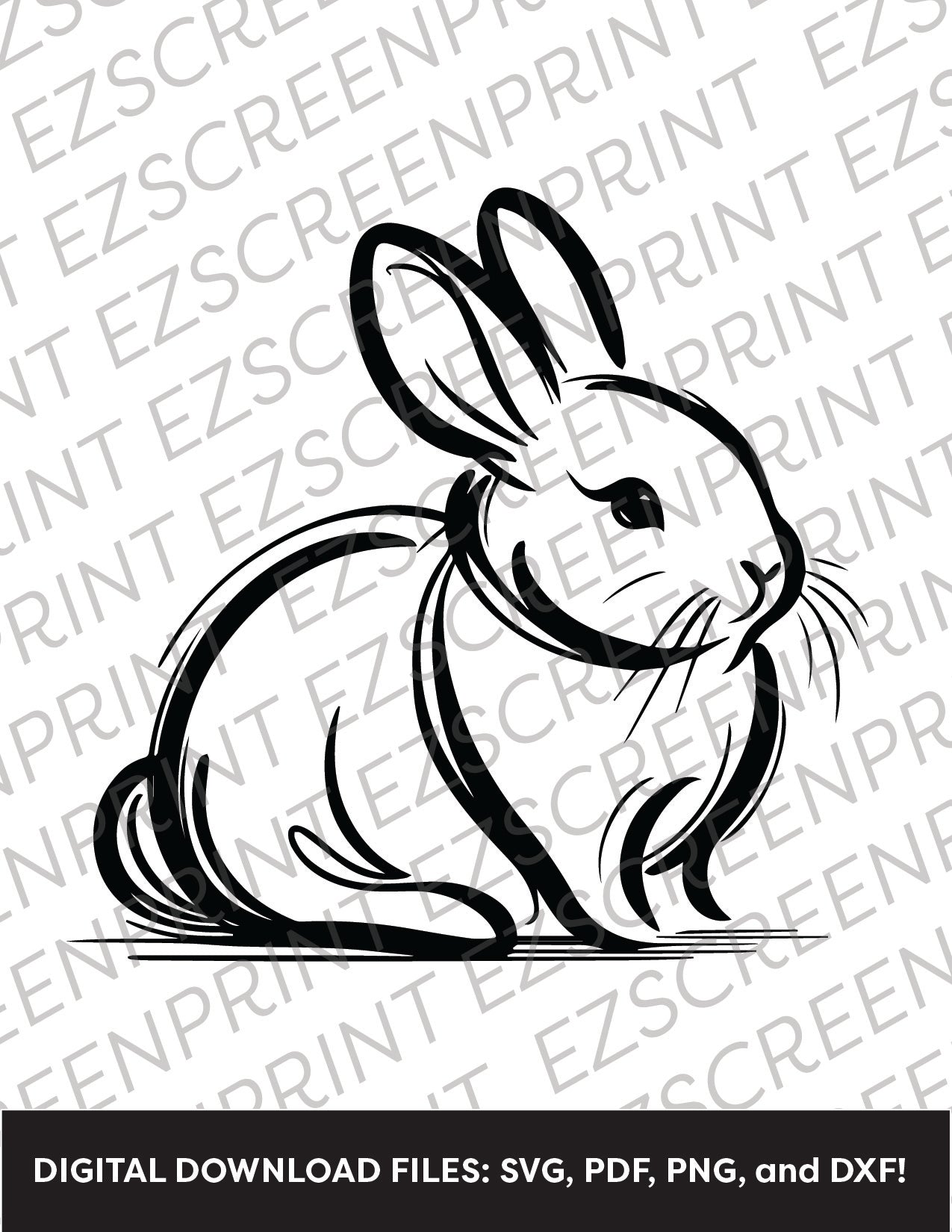 Doodled Rabbit, Various Sizes + Digital Download