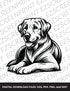 Labrador Retriever Laying Down, Various Sizes + Digital Download