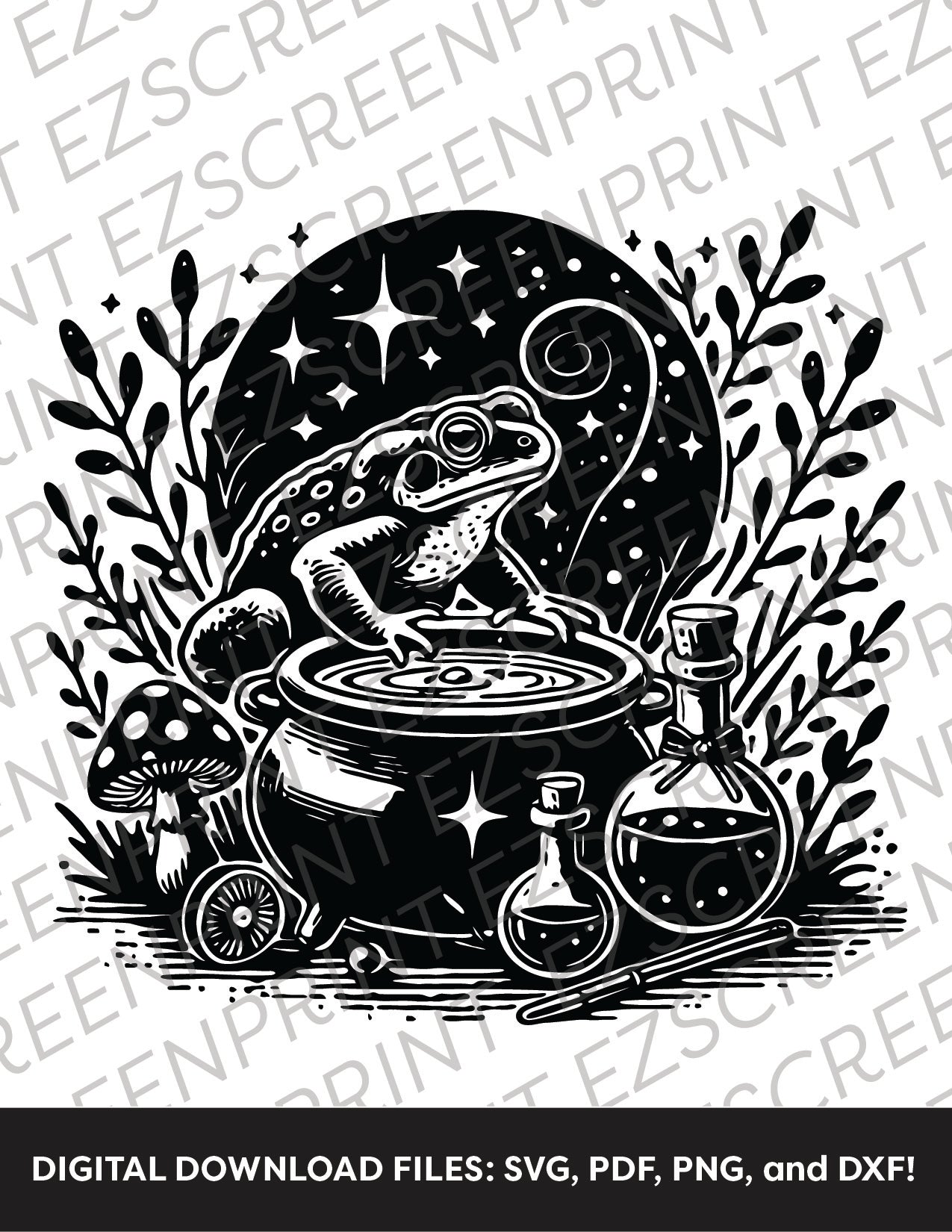 Potion Making Frog, Various Sizes + Digital Download