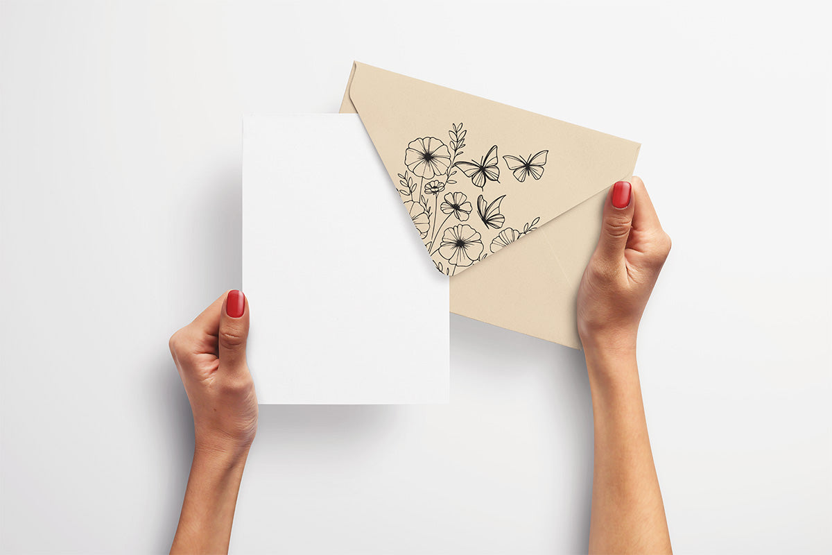 Springtime Flowers and Butterflies, 8.5"x11" + Digital Download