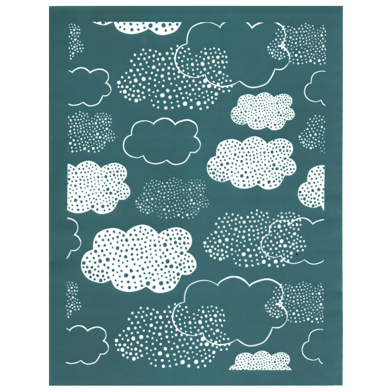 DIY Silk Screen Printing Design Stencil, Flecked Clouds Pattern