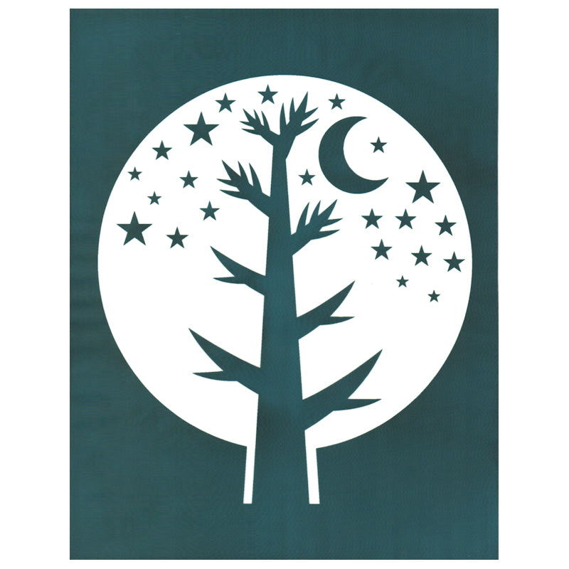 DIY Silk Screen Print Stencil Tree Forest Moon Design