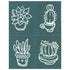DIY Screen Printing Ready To Use Stencil Potted Cactus Succulent