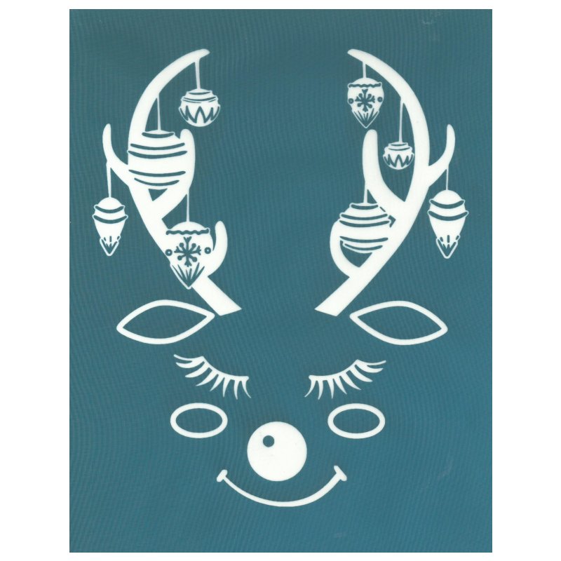 Silk Screen Rudolf Christmas Design Stencil