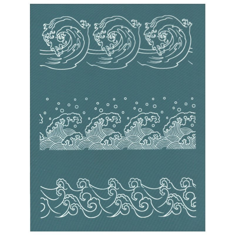 DIY Screen Printing At Home Silk Screen Stencil Ocean Waves Design