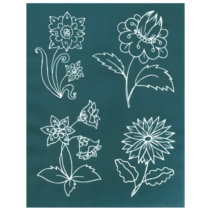 Ready To Use DIY Silk Screening Stencil, Flower Assortment Design –  EZScreenPrint