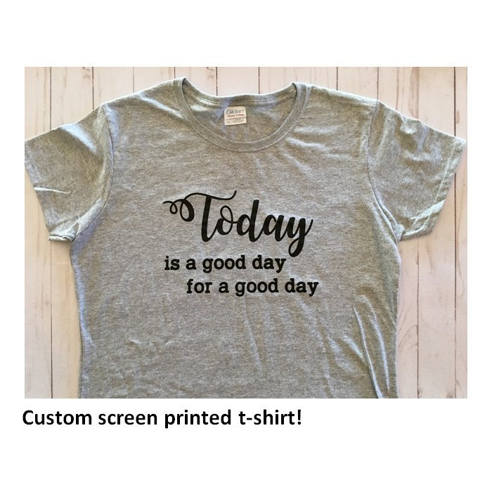Finished DIY screen printed t-shirt