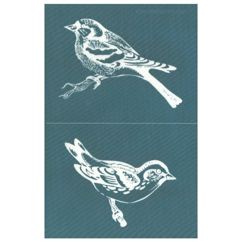Designer Silk Screen Printing Stencil, Birds on Branches Finch Image – EZScreenPrint designer-silk-screen-printing-stencil-birds-on-branches-finch-image-ezscreenprint