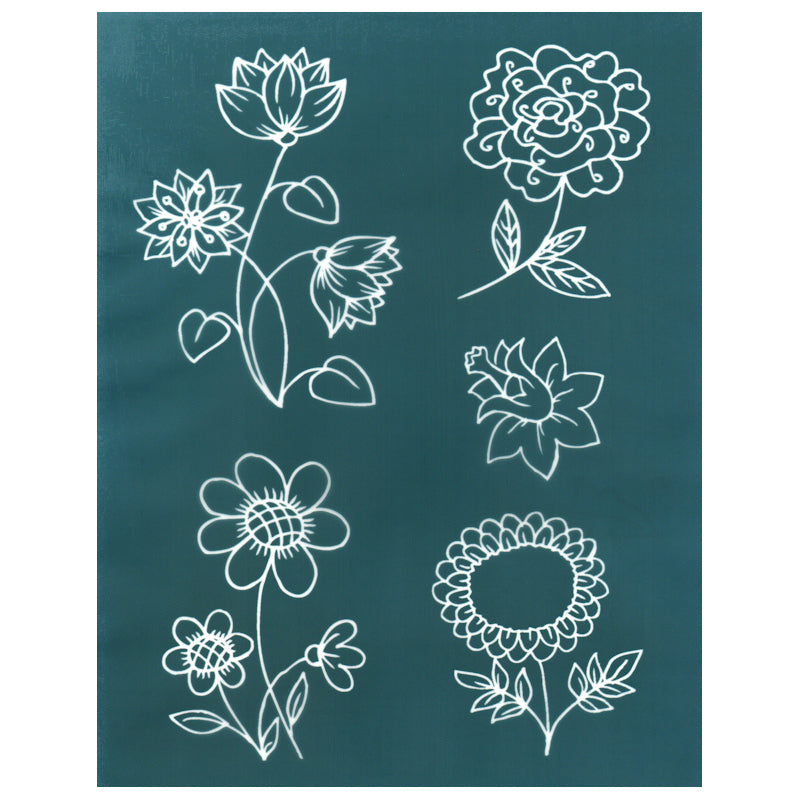 Ready To Use DIY Silk Screen Print Stencil, Flower Assortment Design – EZScreenPrint ready-to-use-diy-silk-screen-print-stencil-flower-assortment-design-ezscreenprint