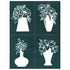DIY Silk Screen Printing Stencil, Flower Bouquet Vase