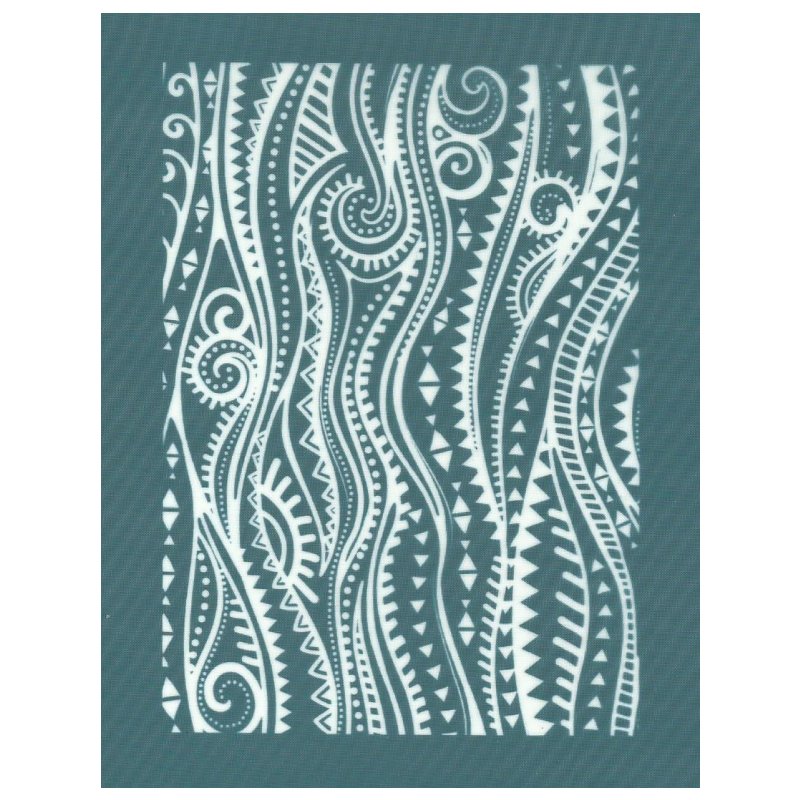 DIY Silk Screen Printing Waves Design Stencil