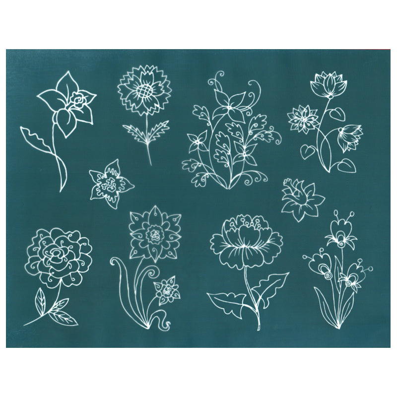 Flower Assortment Bundle Silk Screen Stencil