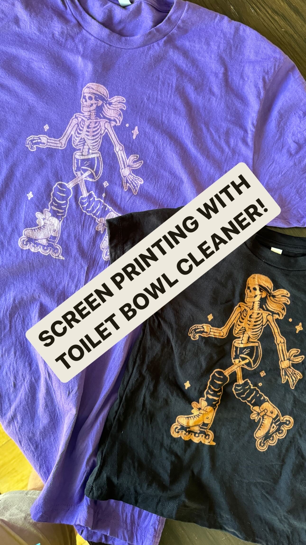 DIY Bleach Printing Using Toilet Bowl Cleaner!