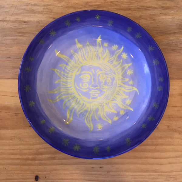 Screen Printed Sun & Moon Bisque Plate