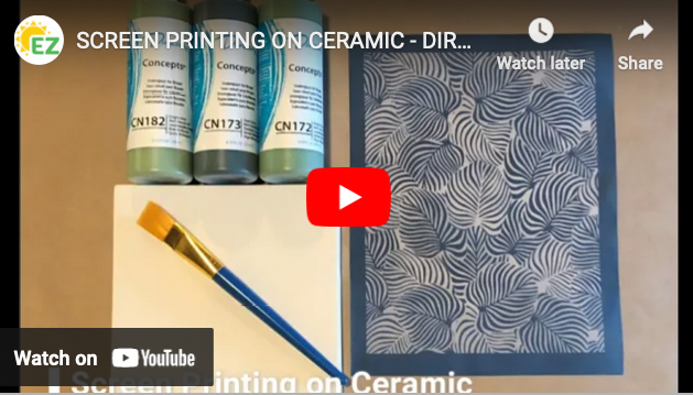 Direct on Bisque Screen Printing Video