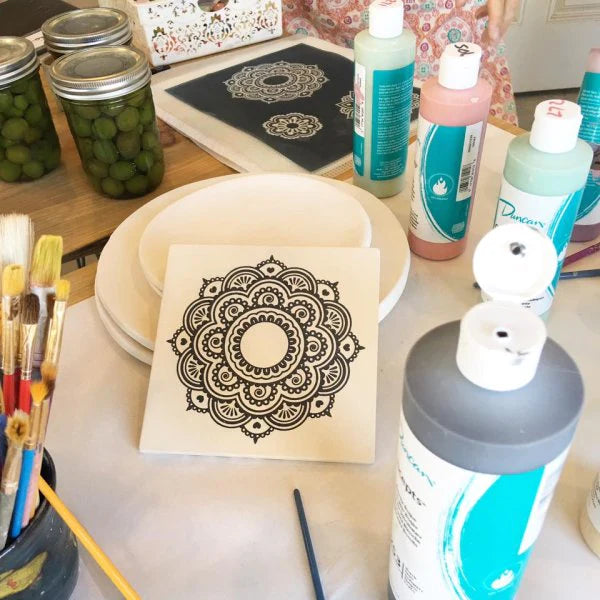 Screen Printed Ceramic Bisque Tiles