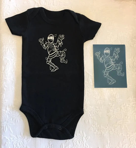 Silk Screened Halloween Baby Onesie
