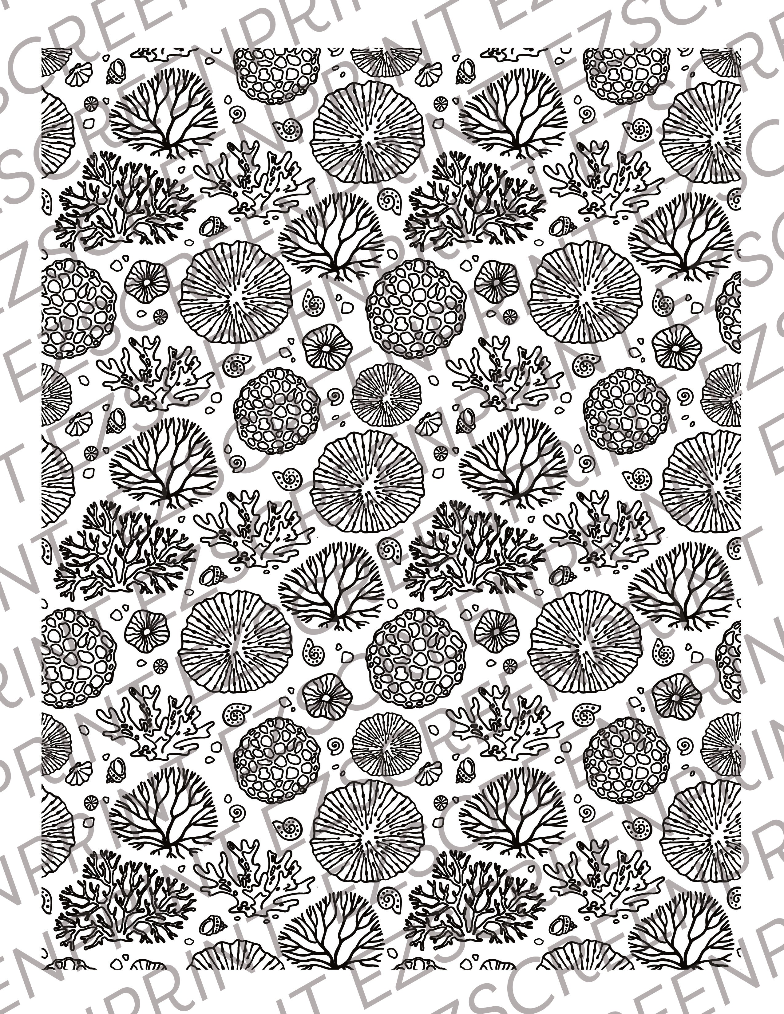 Coral Pattern, 8.5"x11"