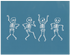 Cute Dancing Skeletons, Various Sizes