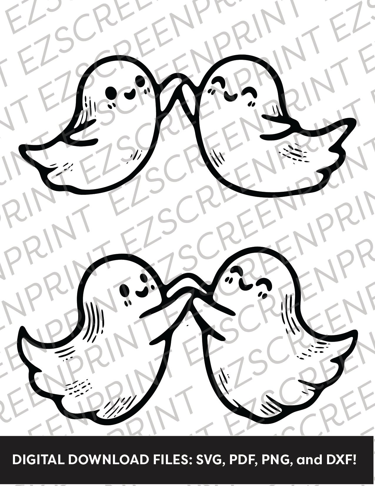 Dancing Ghost Couples, Various Sizes + Digital Download