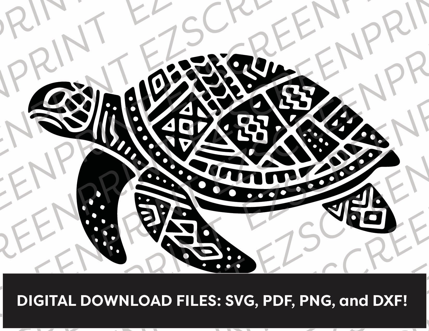 Decorative Sea Turtle, Various Sizes + Digital Download