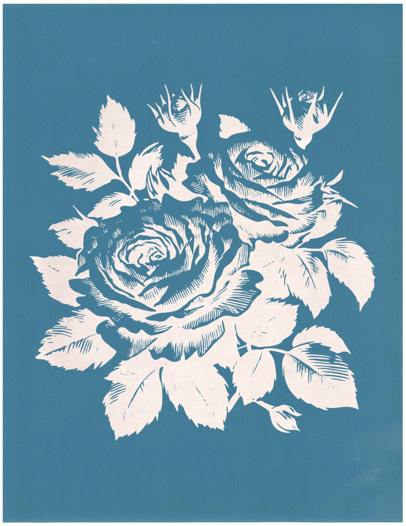 Etched Roses, 8.5"x11" + Digital Download
