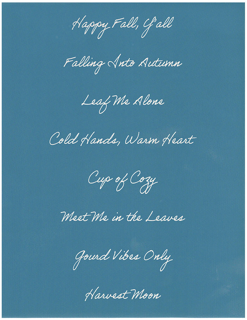 Autumn Sayings Set 1, 8.5"x11" + Digital Download
