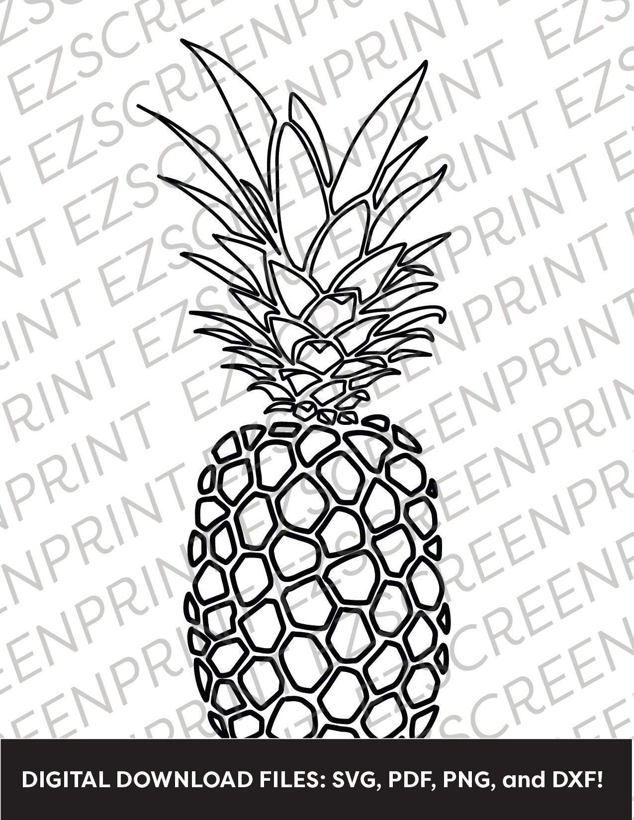 Geometric Pineapple, Various Sizes + Digital Download