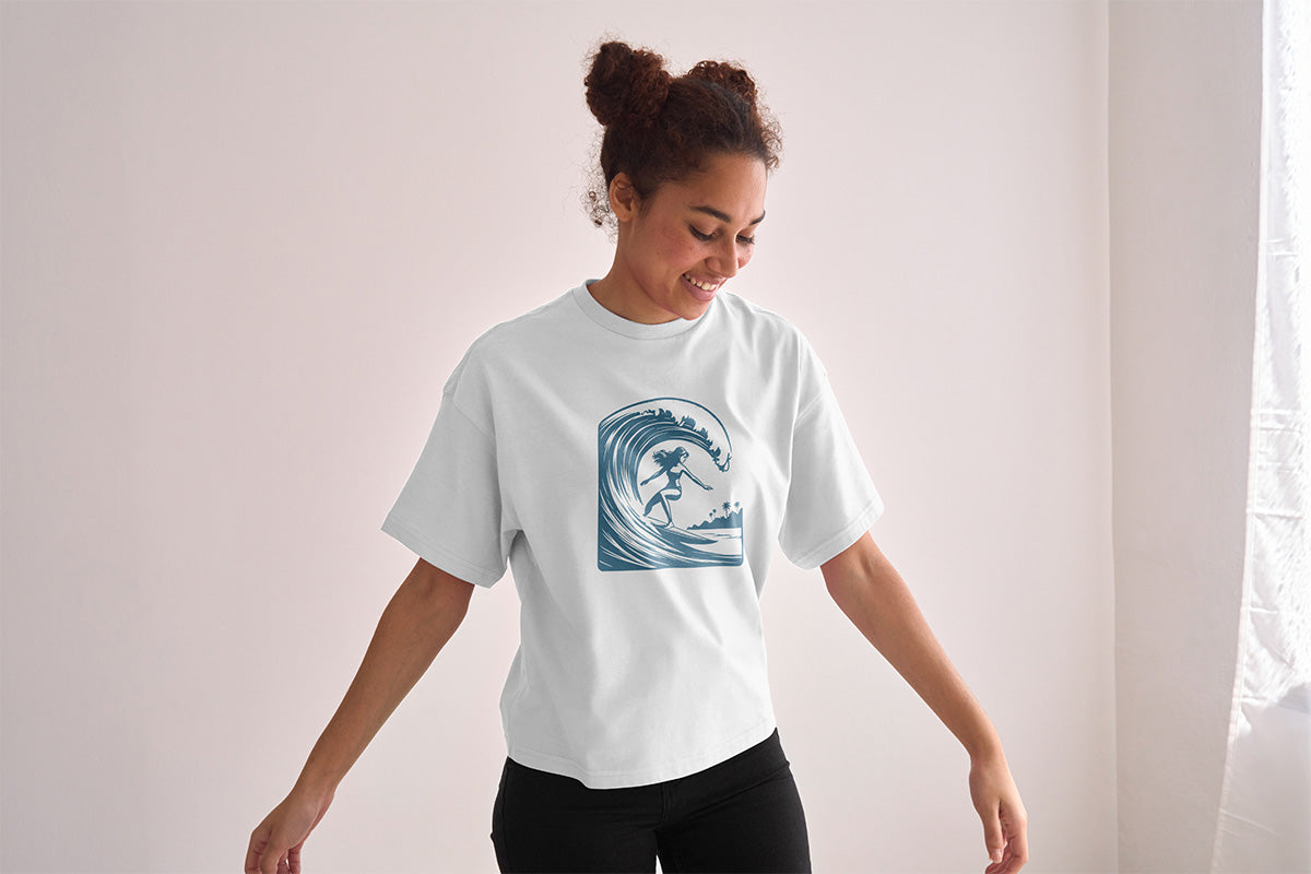 Girl Surfing the Tube 1, Various Sizes + Digital Download