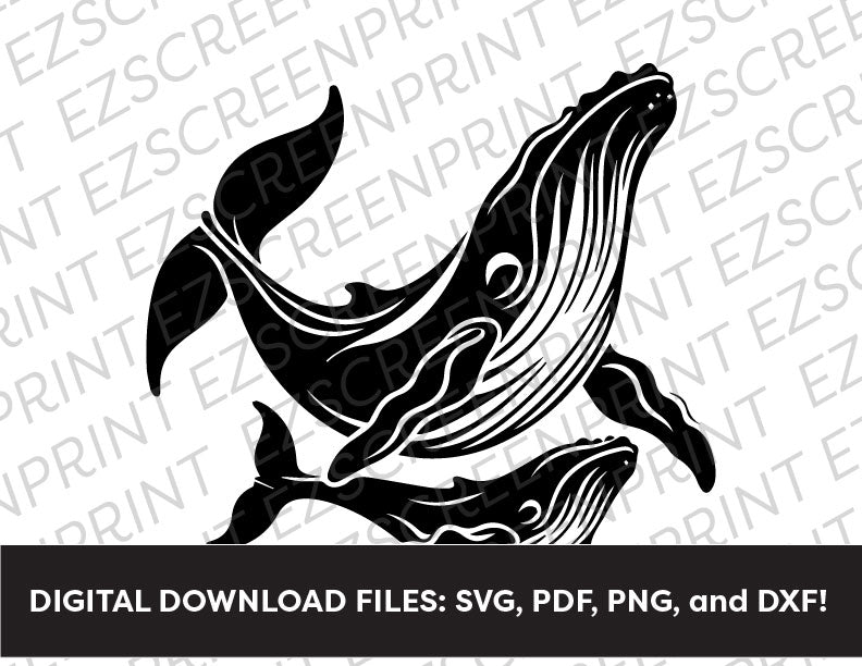 Humpback Whale Mother and Baby, Various Sizes + Digital Download