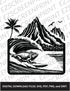 Iguana Surfing, 8.5"x11" + Digital Download