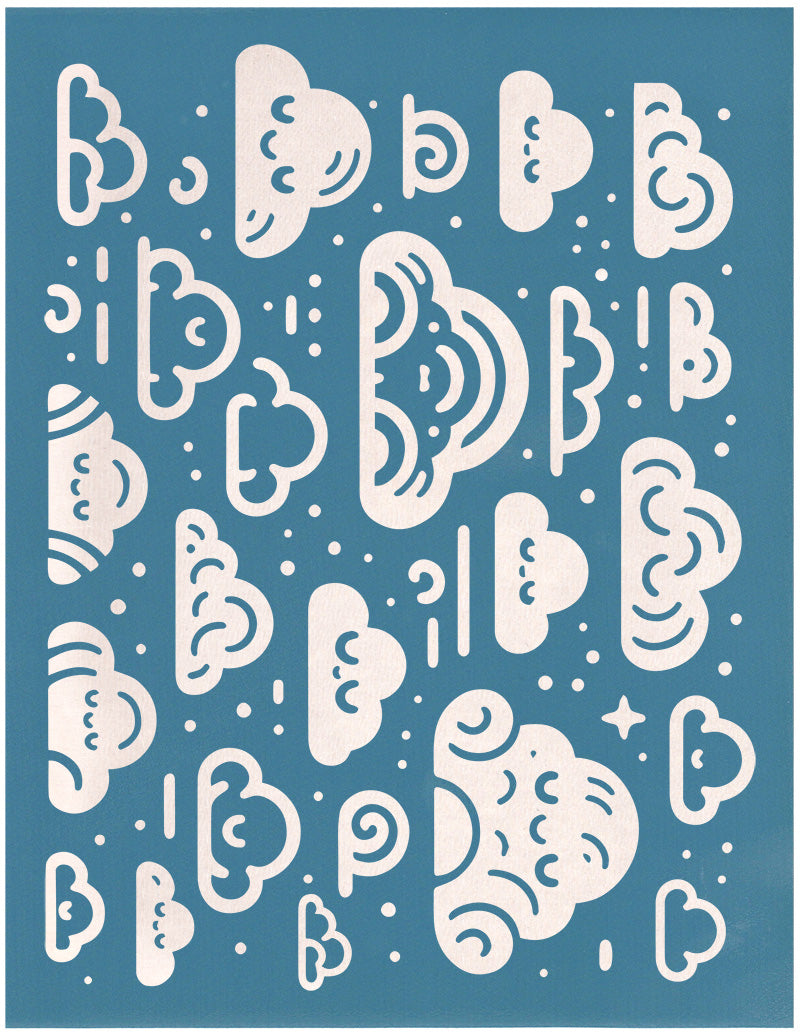 Kawaii Clouds, Various Sizes + Digital Download