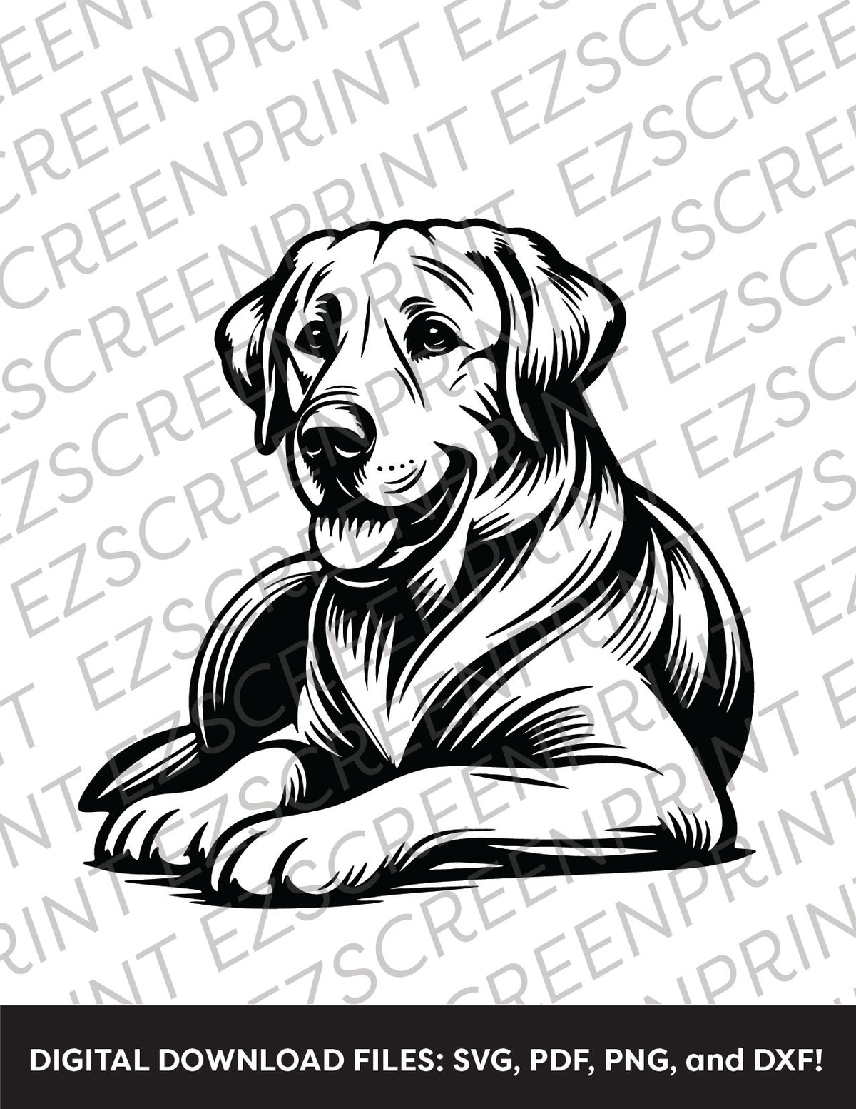 Polymer Clay Silk Screen Printing Stencil, Labrador Retriever Laying ...