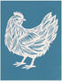 Linocut Chicken, Various Sizes + Digital Download