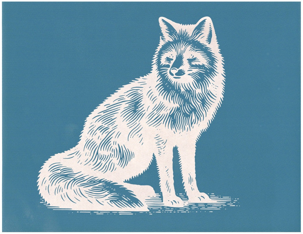 Lithograph Fox, Various Sizes + Digital Download