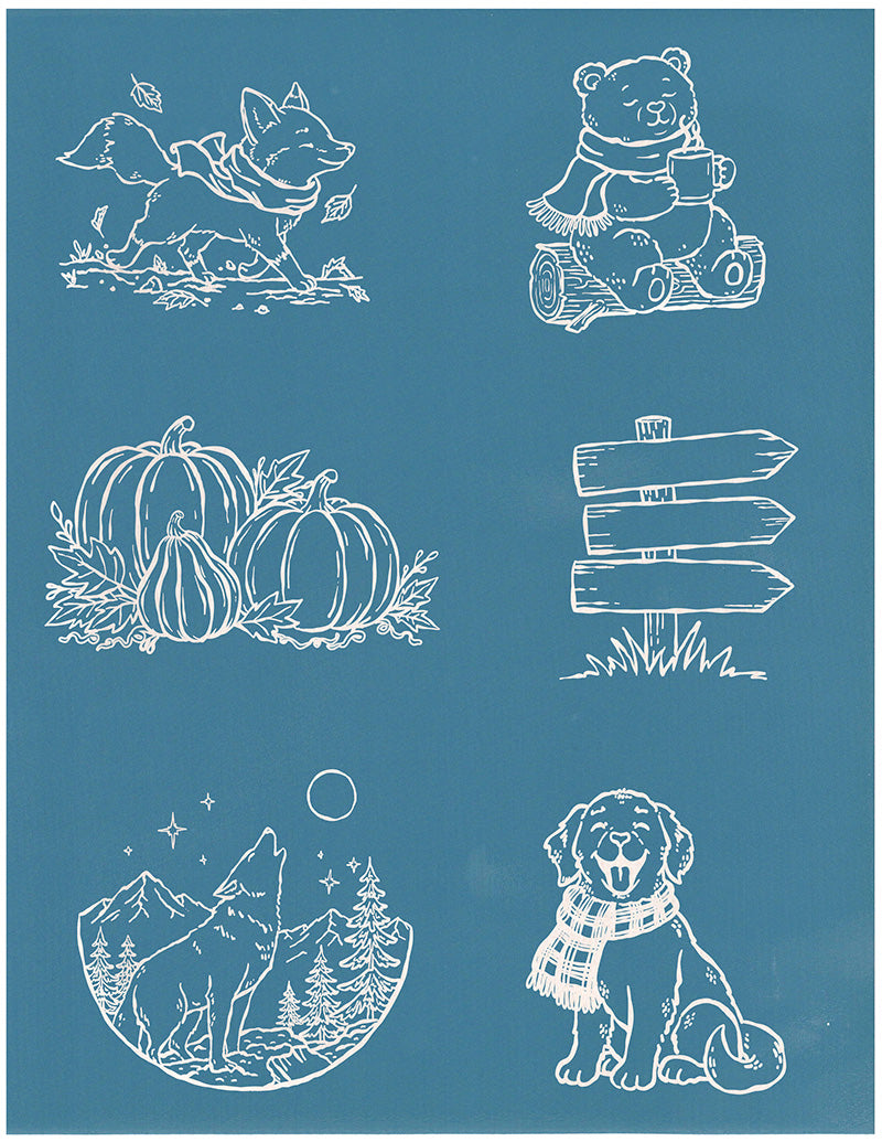Autumn Illustrations Set 1, 8.5"x11" + Digital Download