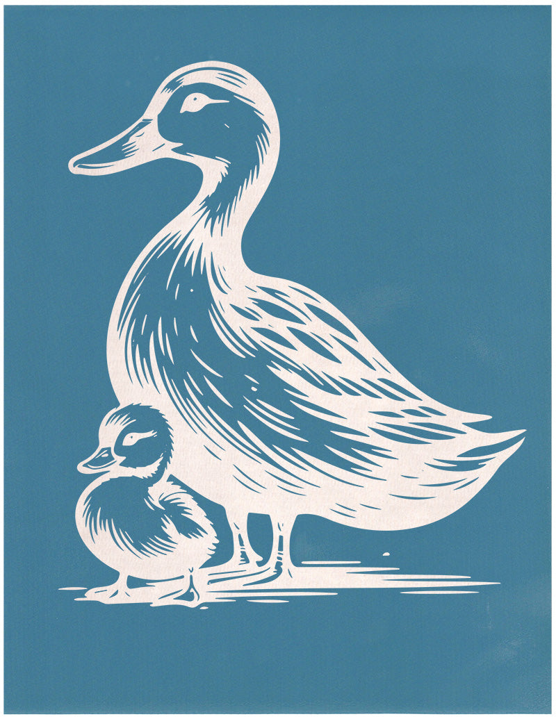Mother Duck and Duckling, Various Sizes + Digital Download