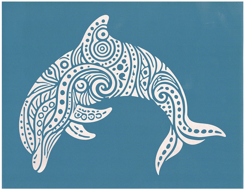 Patterned Dolphin, Various Sizes + Digital Download