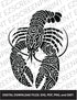 Patterned Lobster, Various Sizes + Digital Download