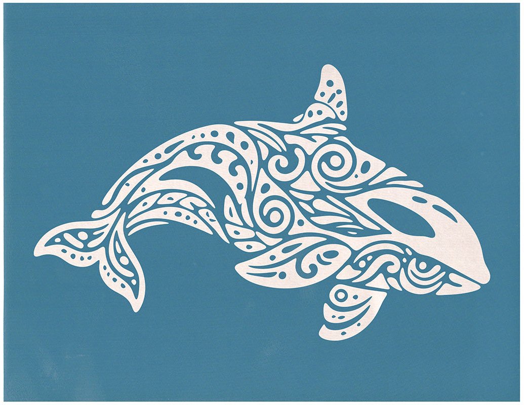 Patterned Orca, Various Sizes + Digital Download