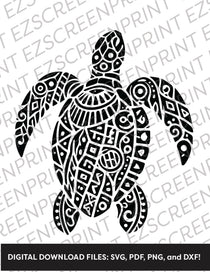 Polymer Clay Silk Screen Printing Stencil, Patterned Sea Turtle ...