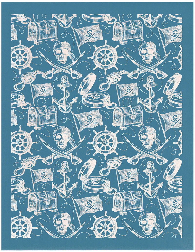 Vintage Pirate Pattern, 8.5"x11"