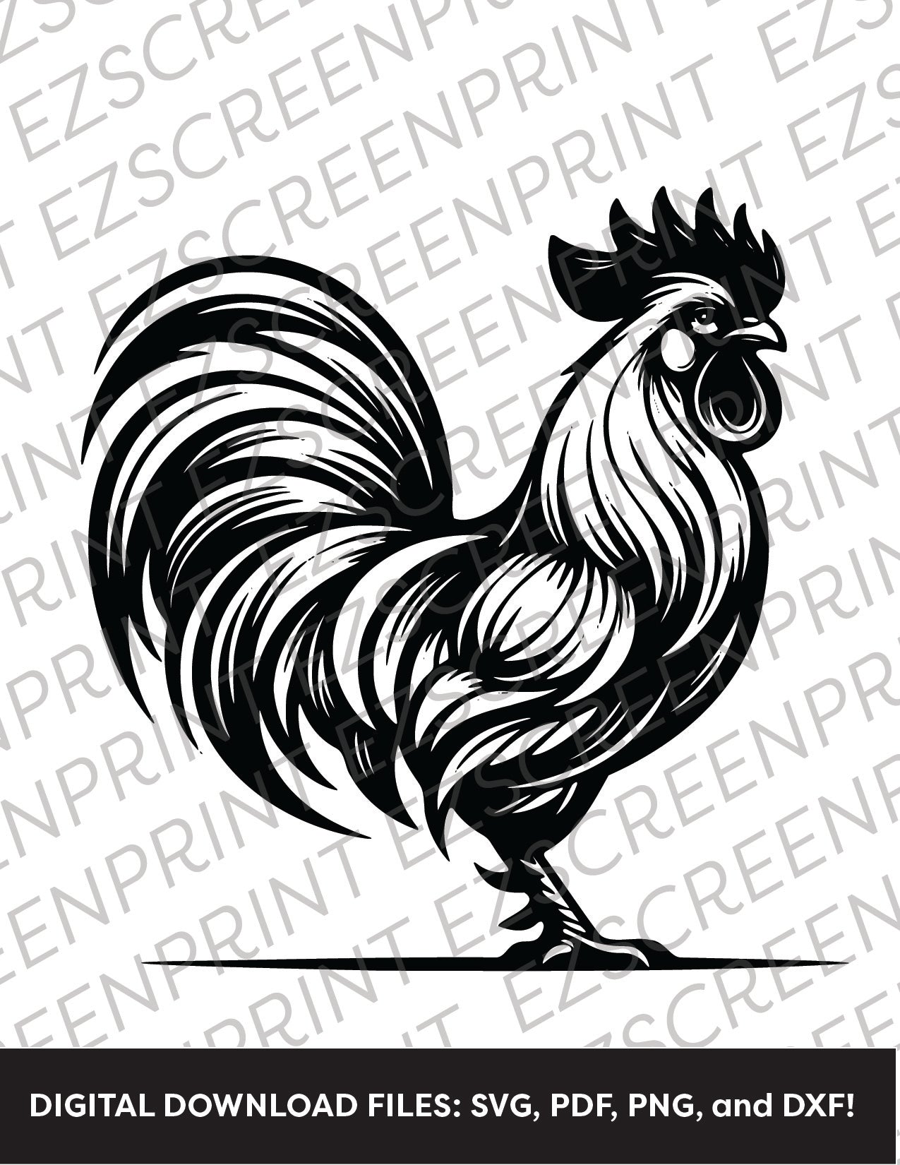 Bold Rooster, Various Sizes + Digital Download