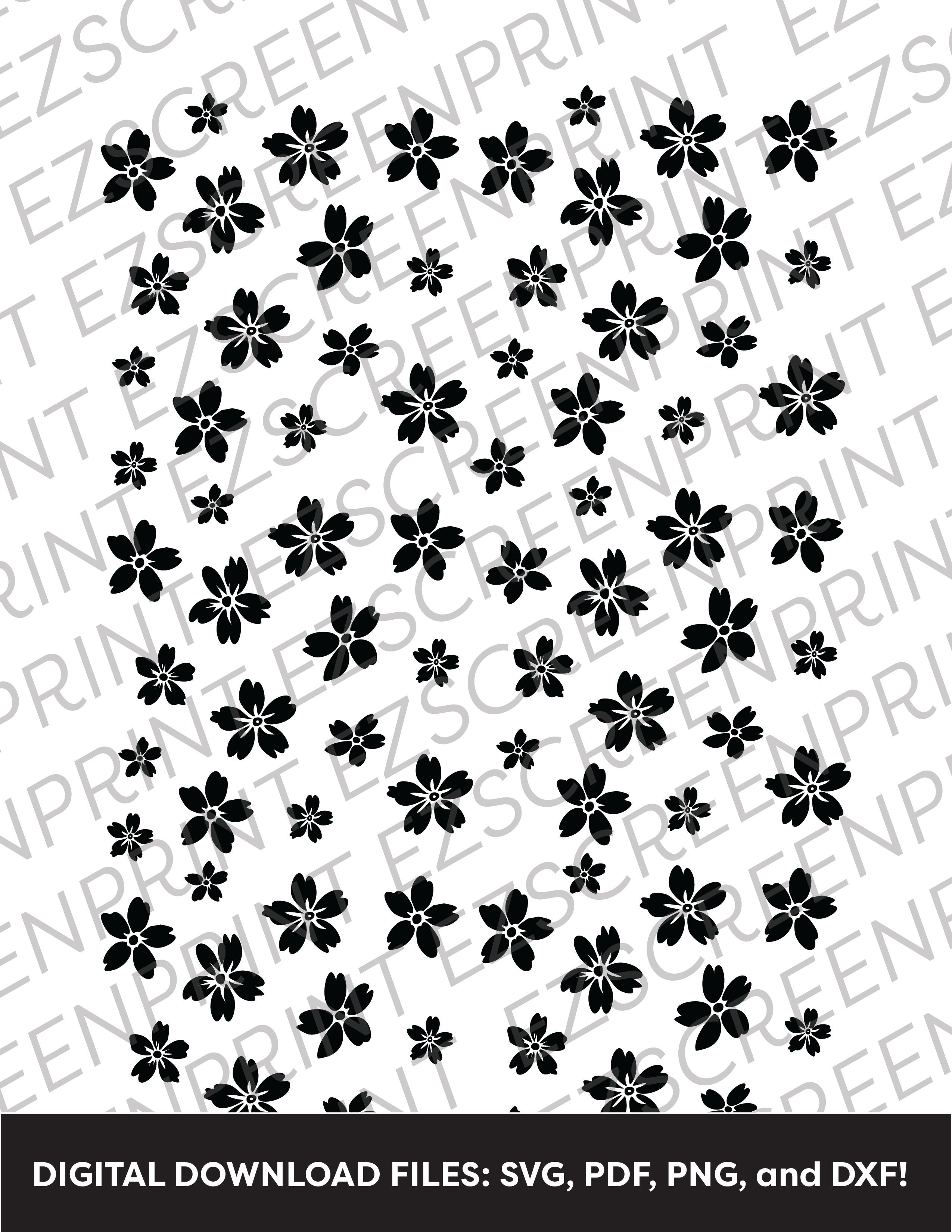 Sakura / Cherry Blossom Pattern 2, Various Sizes + Digital Download