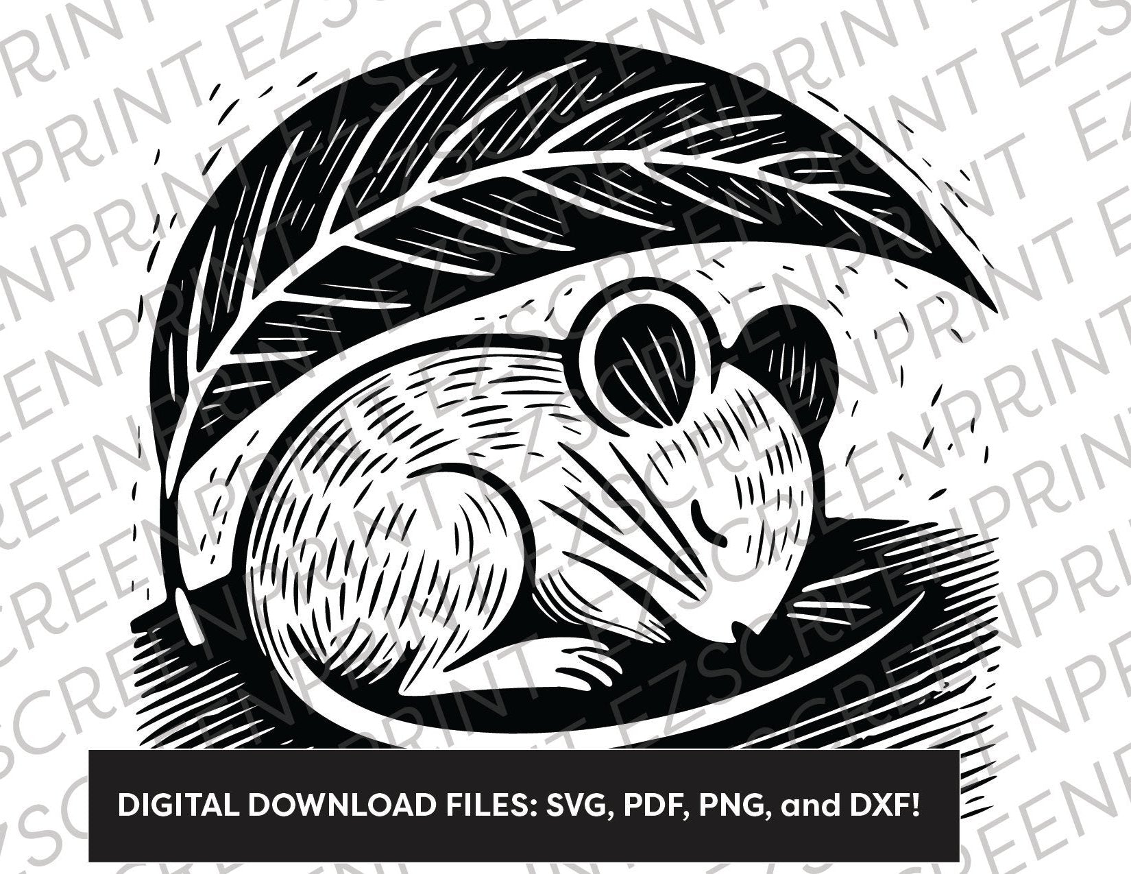 Sleeping Mouse, Various Sizes + Digital Download