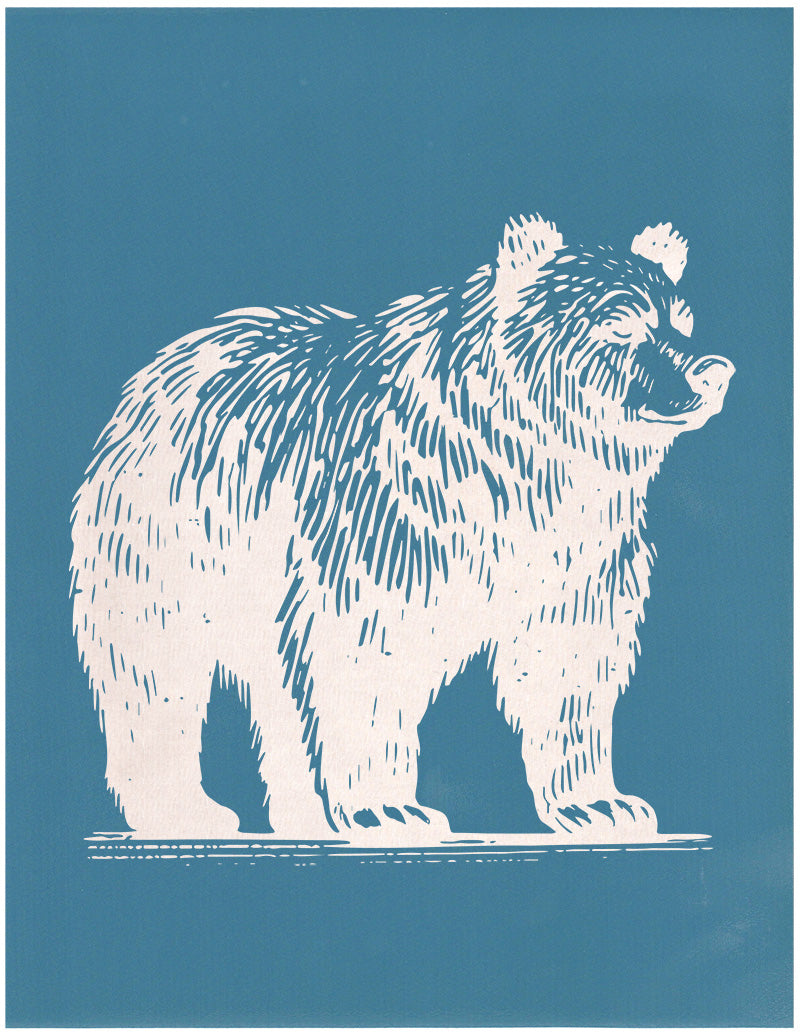 Lithograph Bear, Various Sizes + Digital Download