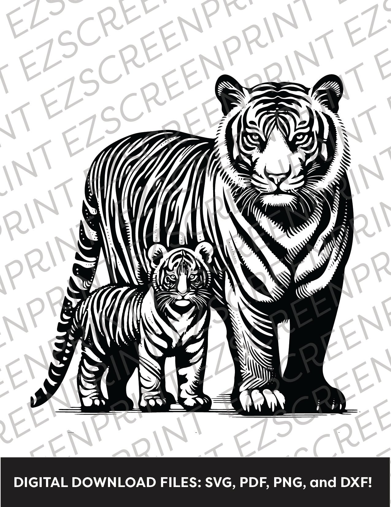 Tiger and Cub, Various Sizes + Digital Download