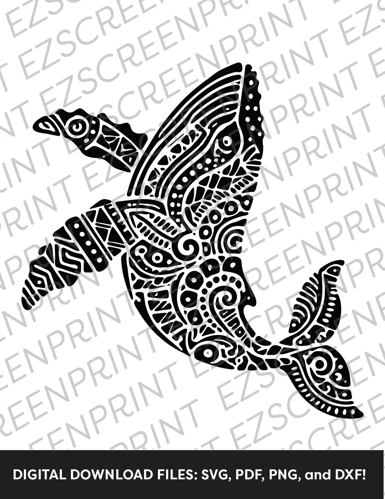 Patterned Humpback Whale, Various Sizes + Digital Download