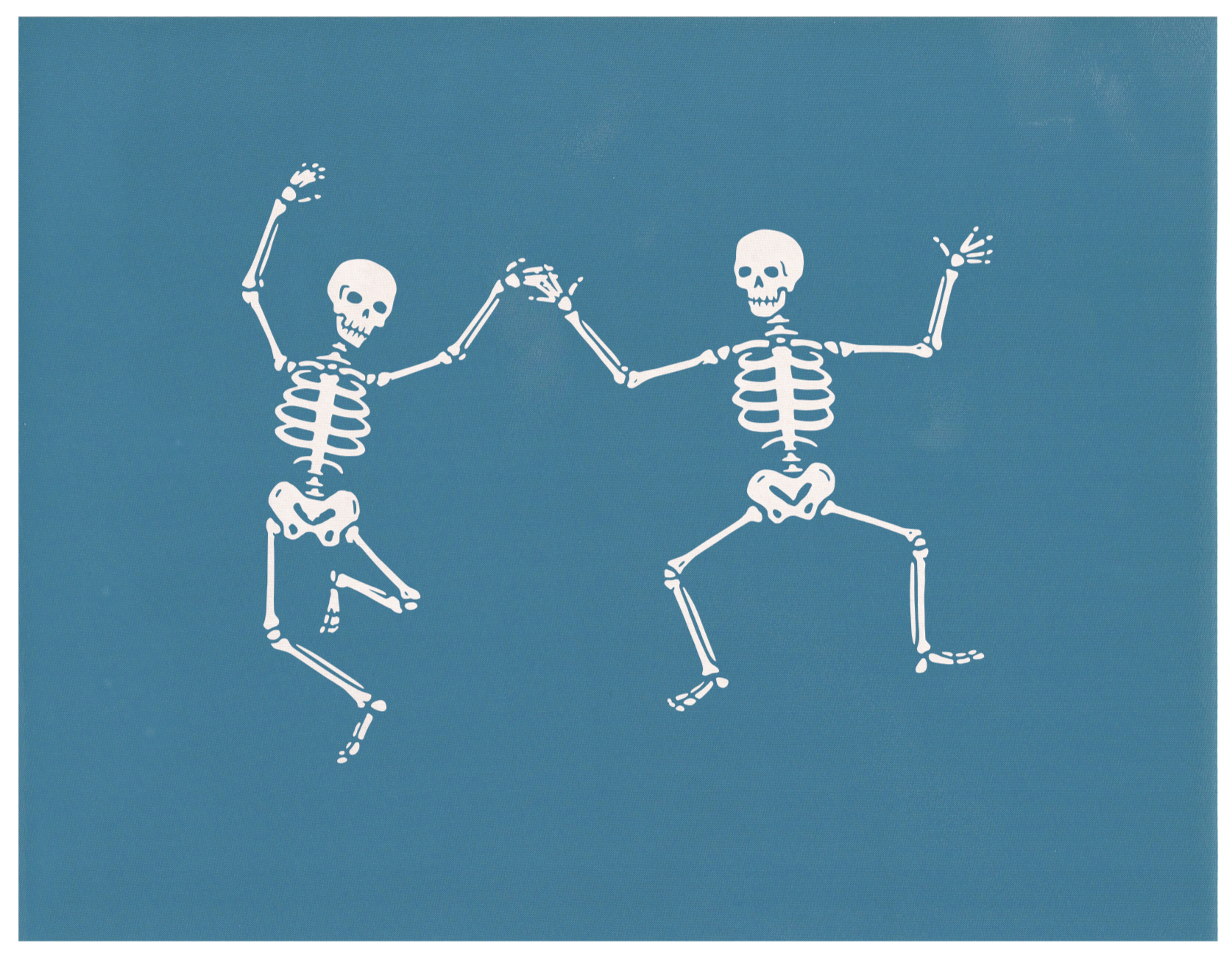 Two Dancing Skeletons, 8.5"x11"